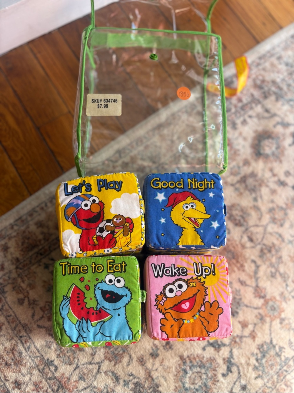 Vintage Sesame Street Soft Play Blocks Storybooks Set of 4 Baby Toys 2003